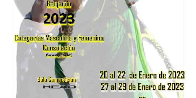 1º Torneo XVII Circuito Benjamín – CUADROS y HORARIOS