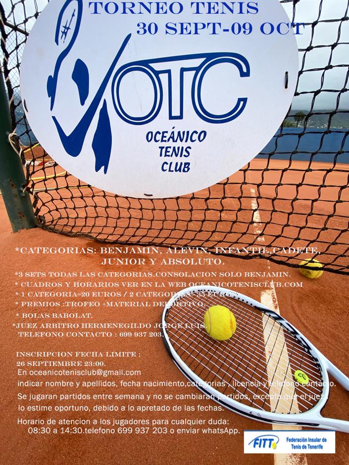 Torneo de Tenis Oceánico Tenis Club | FEDERACIÓN INSULAR DE TENIS DE  TENERIFE - FITT
